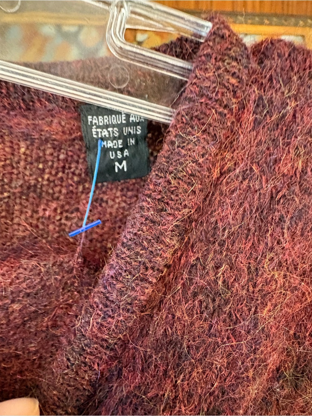 90s VTG Giant Oversize Merino Blend sweater OS - Picture 6 of 9